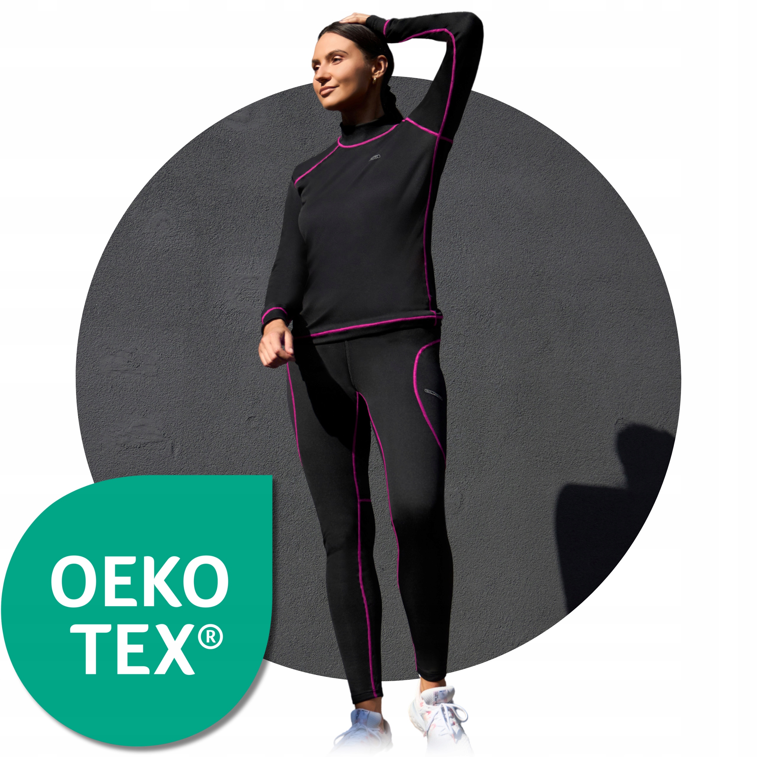 Bielizna Termoaktywna Damska L XL KOMPLET Odzież Termo Bluza Leginsy Różowe Stan opakowania oryginalne