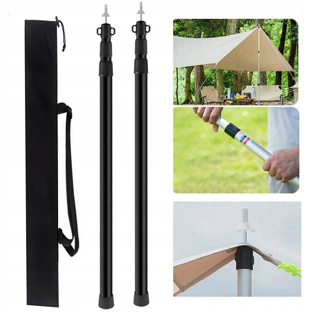 2KS Tyče Stanu Teleskopický Sloupek Stožár Ze Slitiny Hliníku 90-230 cm