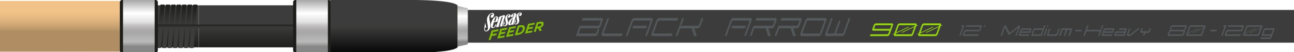 Wędka Sensas BlackArrow 900 12FT M/h 2CZ. 80-120 g 155 cm 360 cm