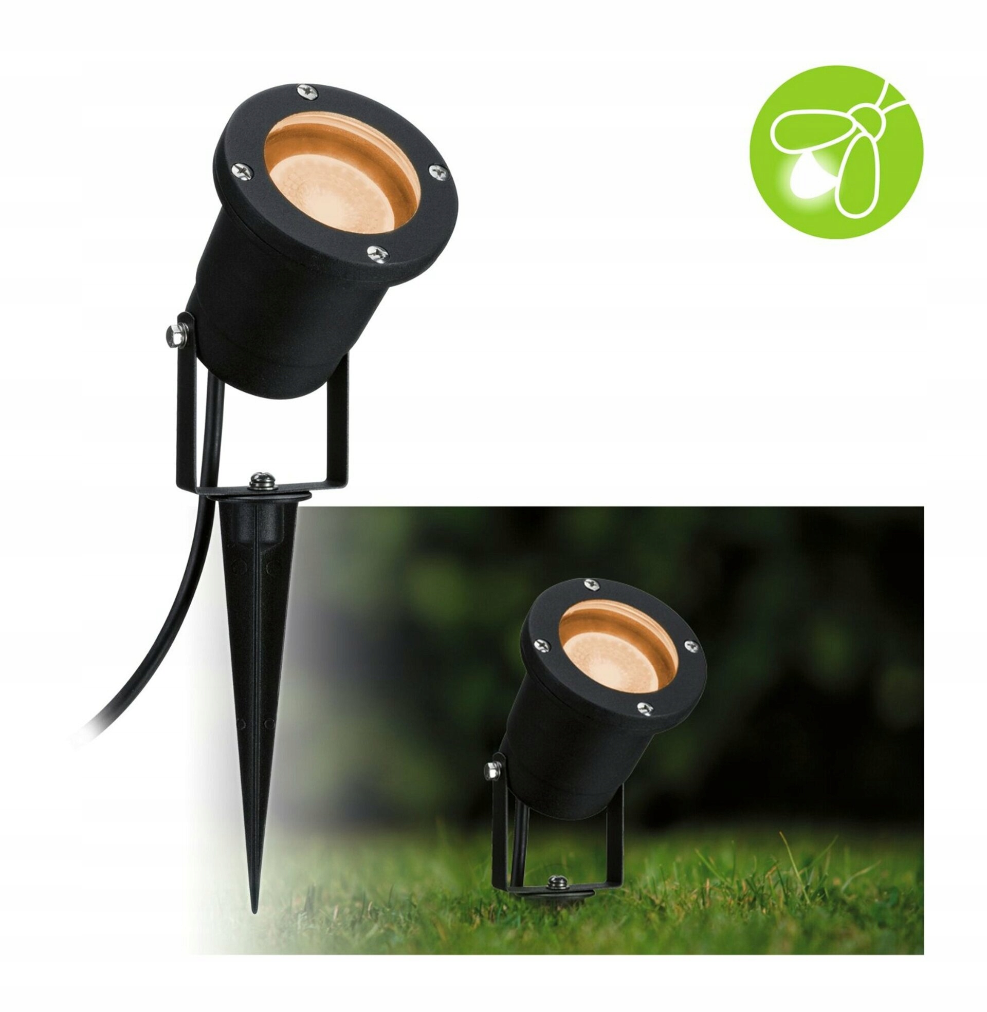 Paulmann Led bodové záhradné svetlo 92mm 2200K IP65 čierne, neláka hmyz