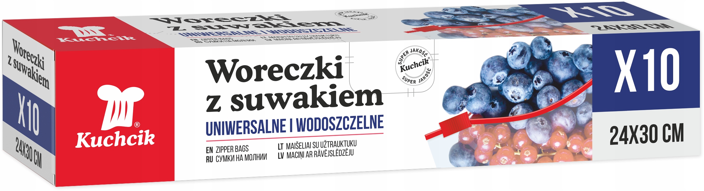 

Woreczki z suwakiem mocne 30x27 Kuchcik x 10szt