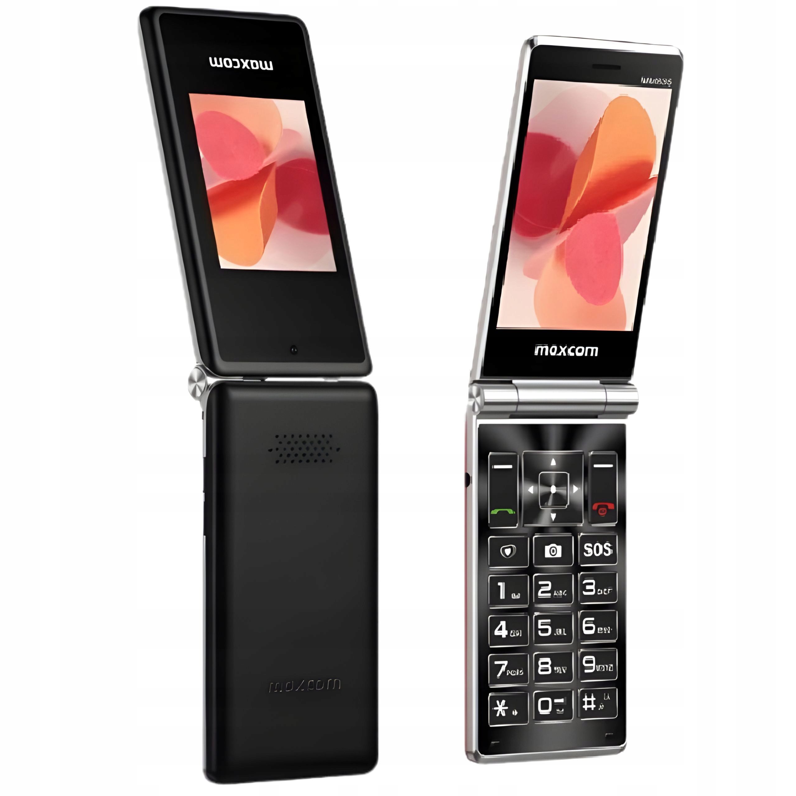 Telefon z aktywną klapką dla seniora Maxcom MM835 czarny duże klawisze 4G