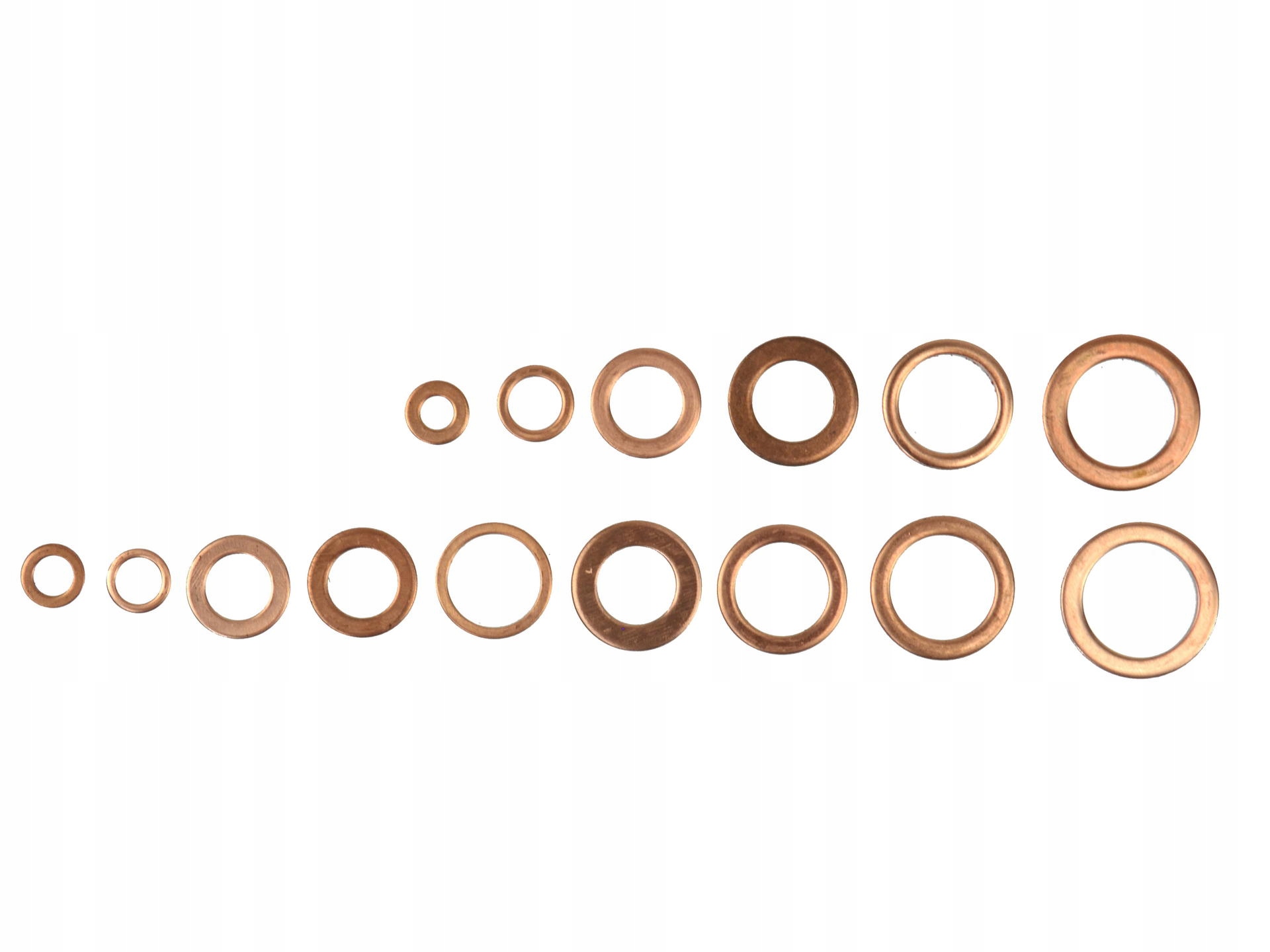 PODKŁADKI MIEDZIANE USZCZELKI 150 SZT. ZESTAW PODKŁADEK MIEDZIANYCH MIX Marka Falon-Tech