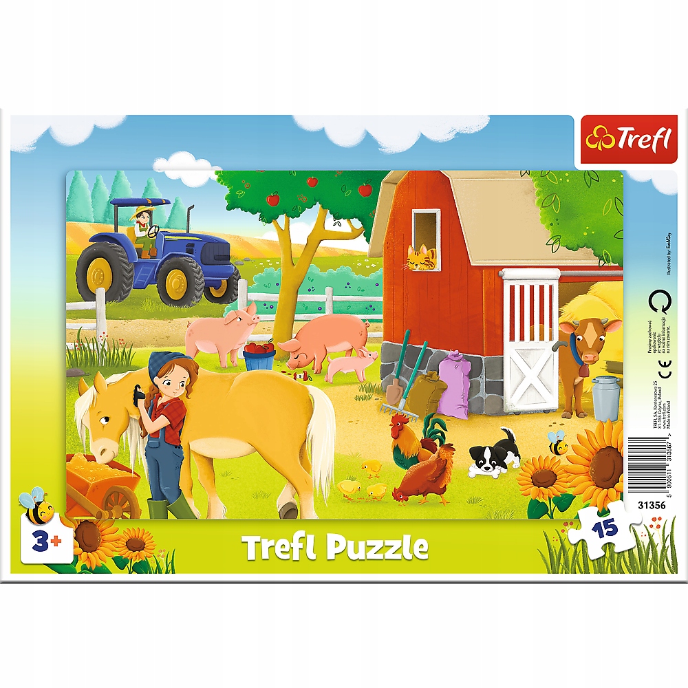 puzzle ramkowe Na Farmie 15 31356 zwierzęta wieś