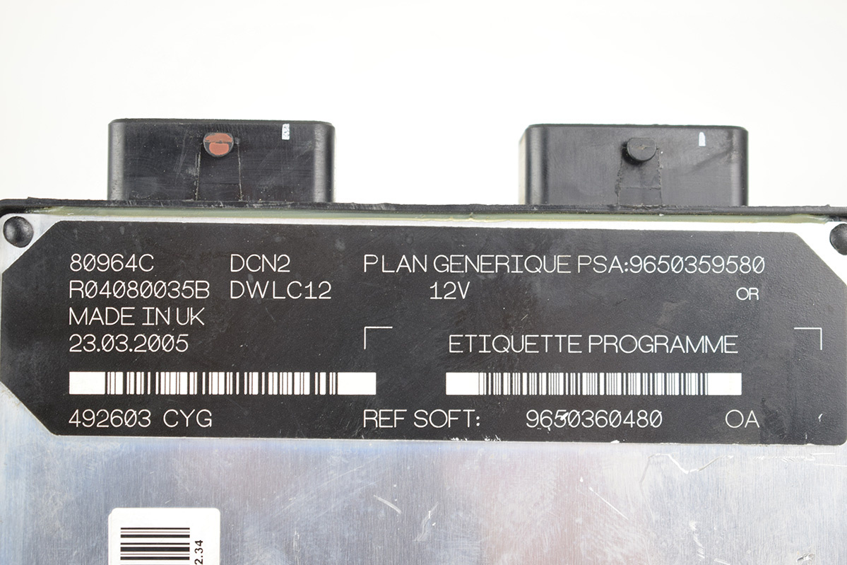 Computer Bedienteil CITROEN PEUGEOT 9650360480
