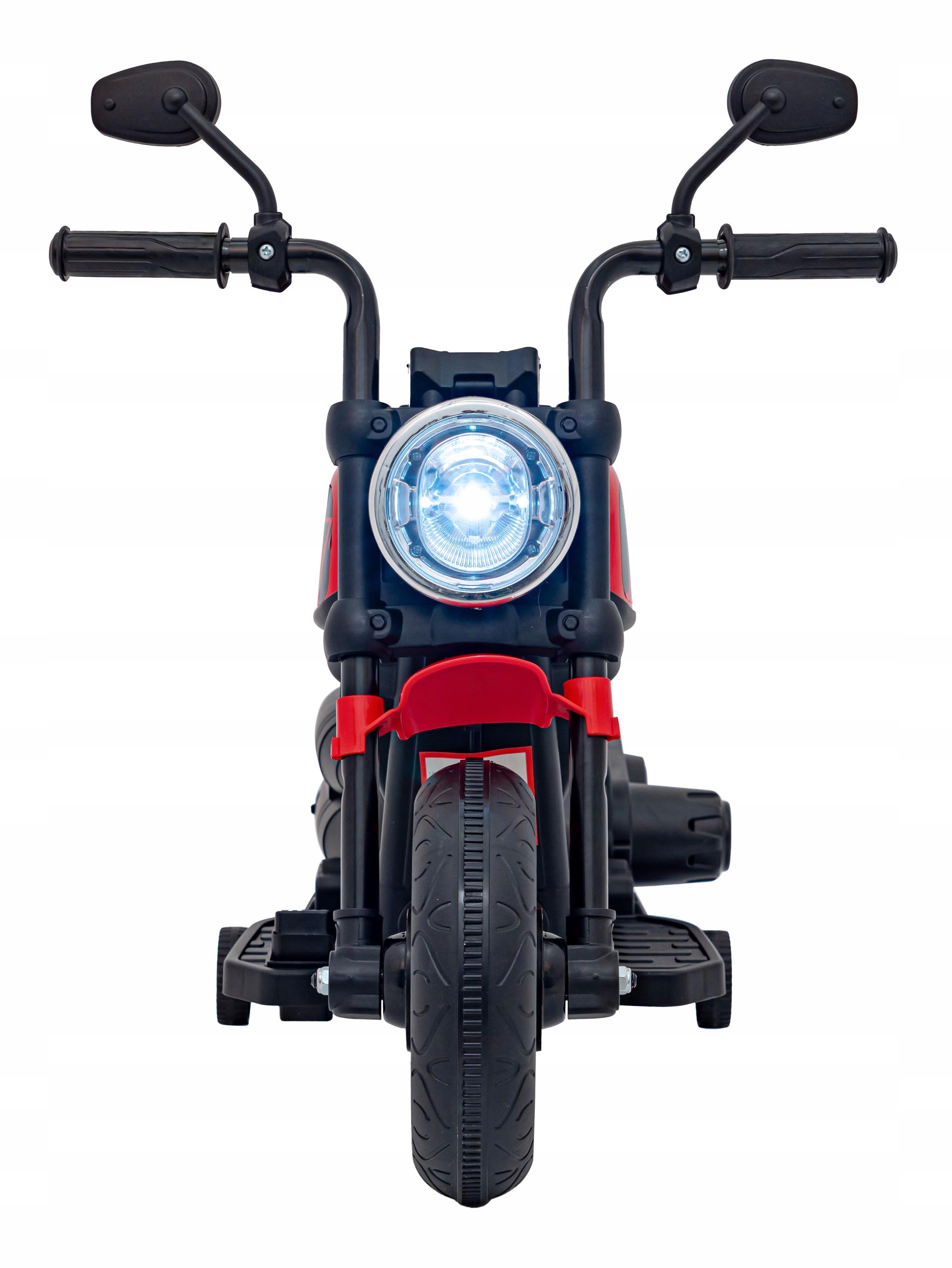 Motorek Chopper Faster na akumulator dla dzieci Czerwony Radio Fm Panel