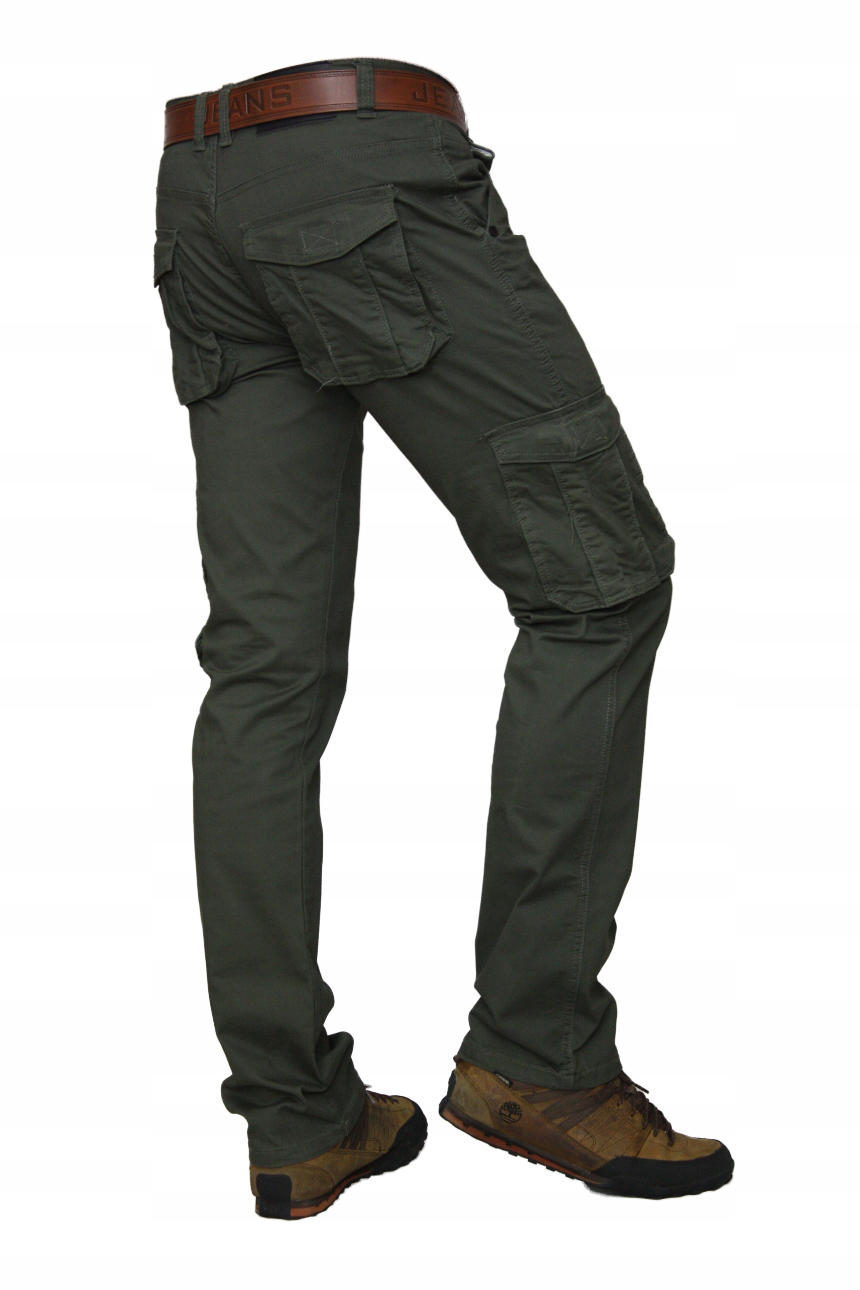 SPODNIE MĘSKIE BOJÓWKI KHAKI (oliwka) W38 L30 PAS 100-102 Rozmiar 38/30