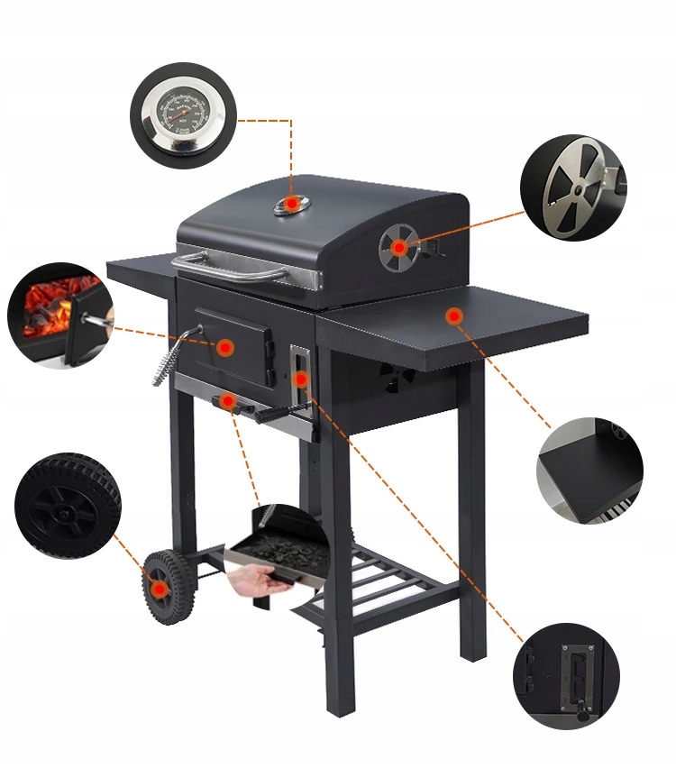 ВЕЛИКИЙ САДОВИЙ ГРИЛЬ LANDGRAF + ПОЛИЦІ + ПОПІЛЬНИК Виробник інший