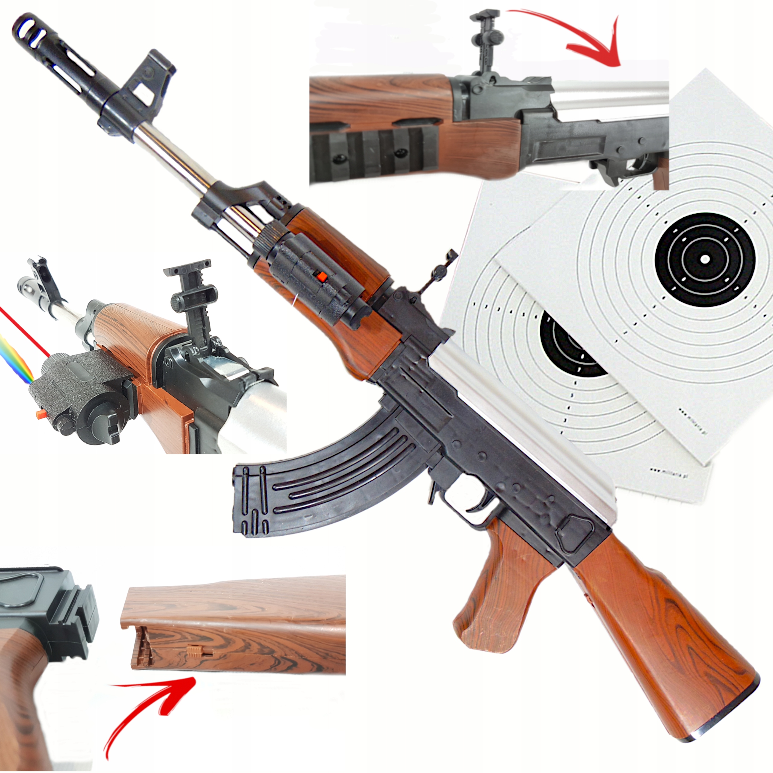 

Karabin AK-47 Kałasznikow Na Kulki Snajperka+tarcz