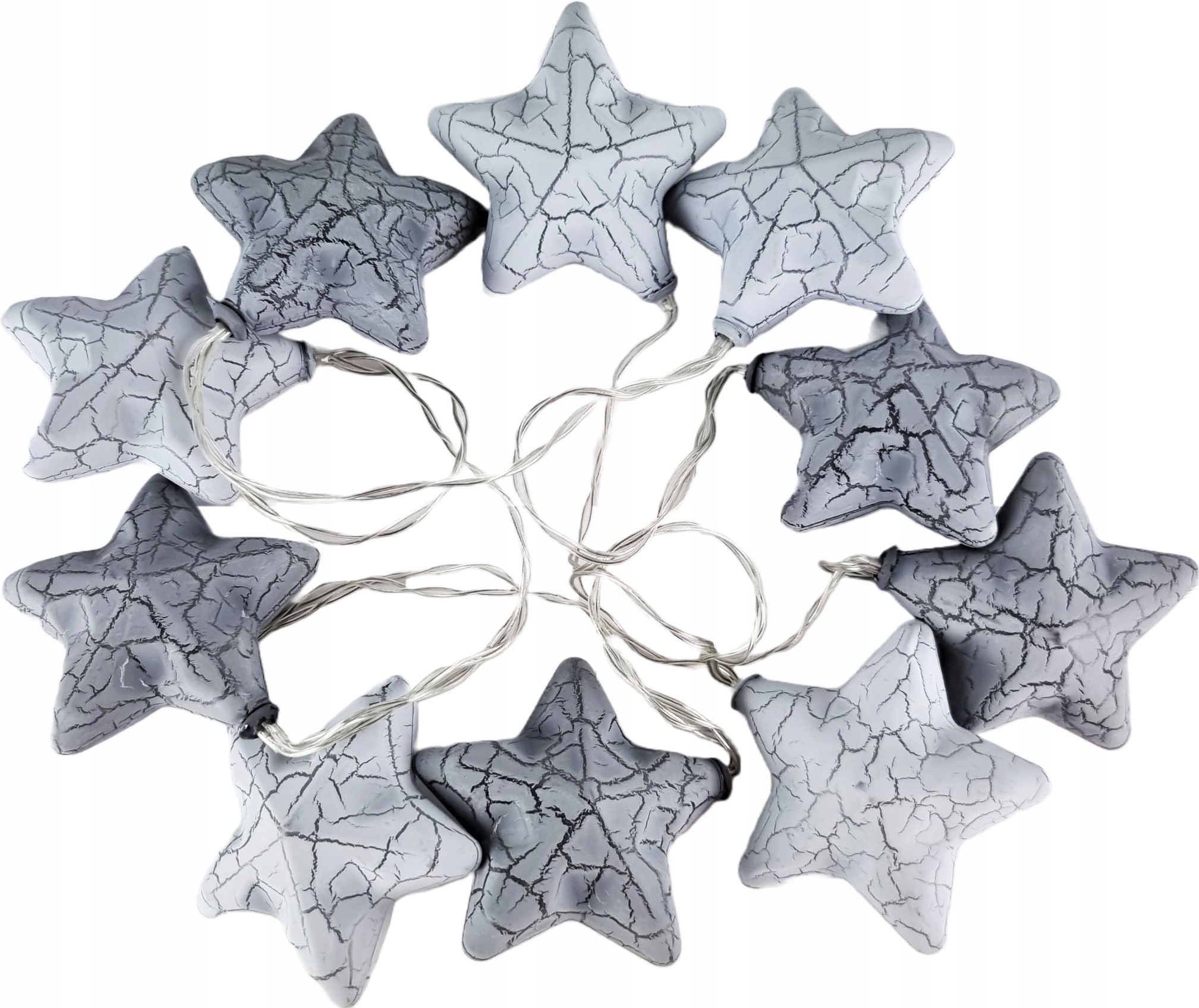 LAMPKI DEKORACYJNE GWIAZDKI 10 LED NA BATERIE CHOINKOWE ŚWIĄTECZNE