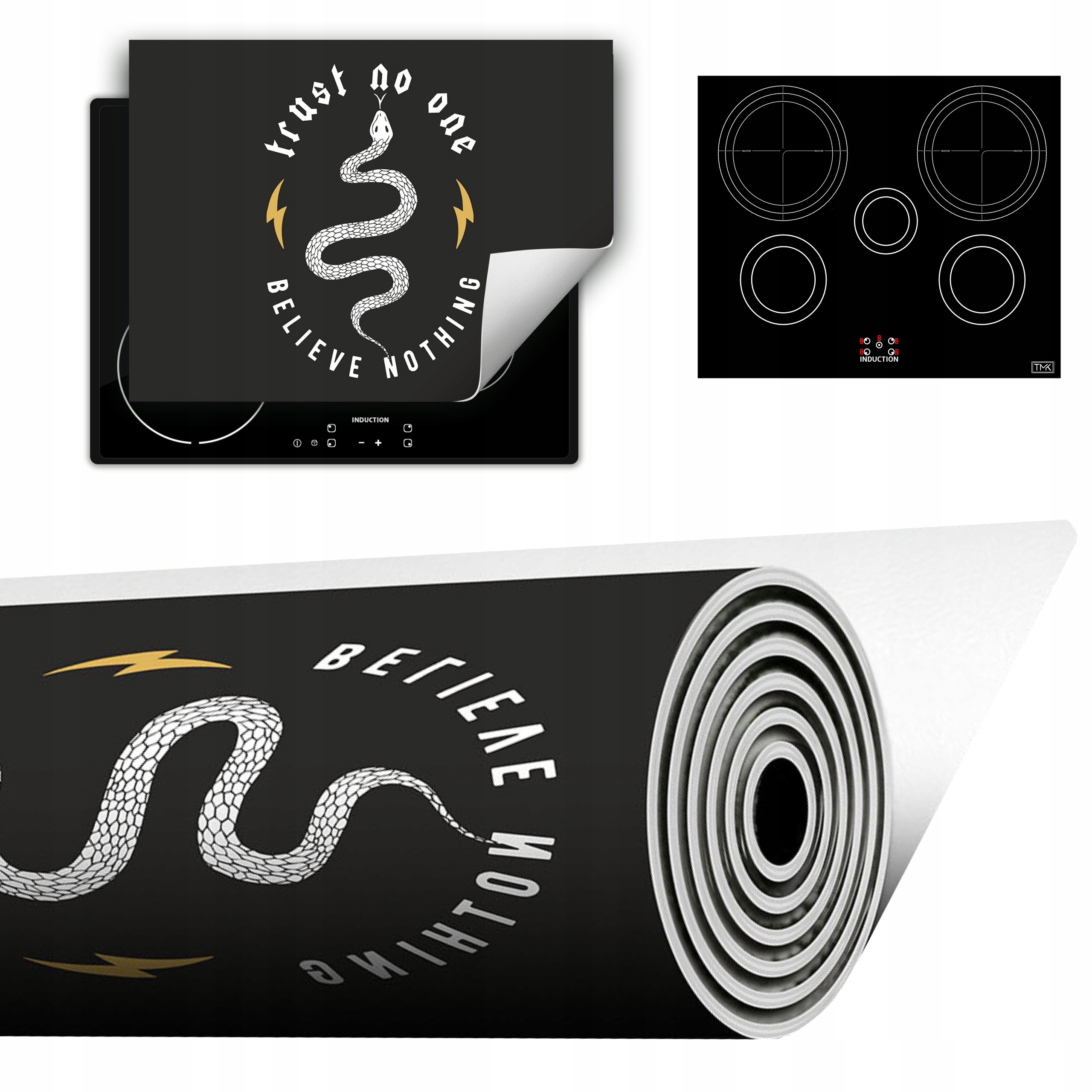 Vinylová Podložka Do Kuchyně Více Místa 70x52 tmavá vzor