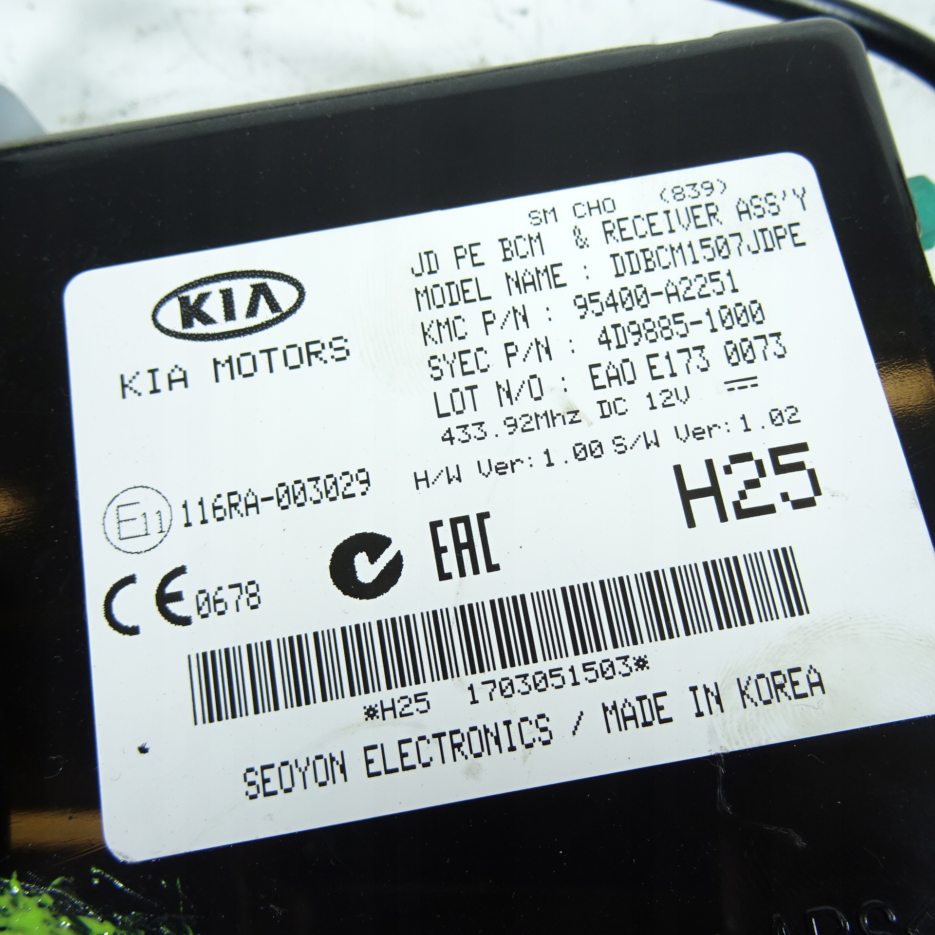 KIA CEED II Module 95400-A2251