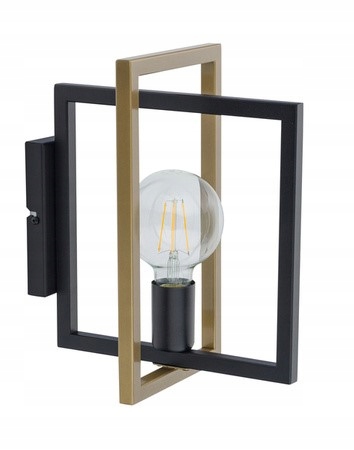 Kinkiet Lampa Ścienna Metalowa Klatka Rama Loftowa Sigma Eden 32238 Czarny