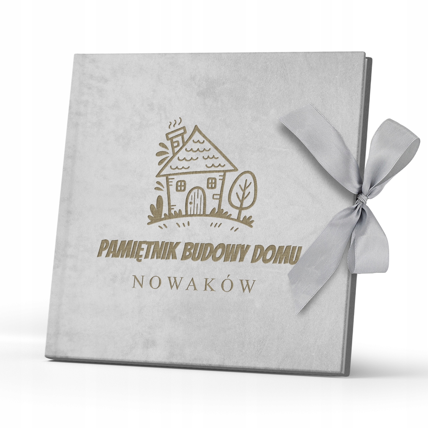Album na Zdjęcia Kronika z Budowy Domu Welur Pamiątka Prezent Parametówkę
