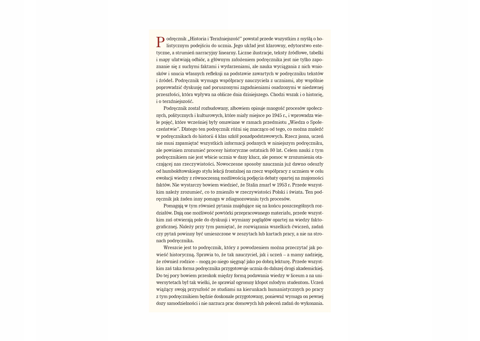HISTORIA I TERAŹNIEJSZOŚĆ 1 PODRĘCZNIK 1945-1979 Wojciech Roszkowski Tytuł Historia i Teraźniejszość Podręcznik 1945–1979