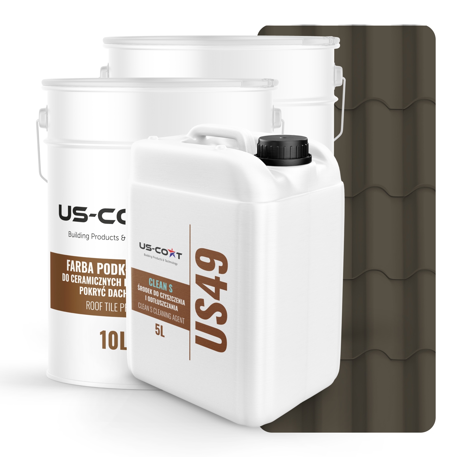 Farba Na Keramické Strešné Krytiny Sada Sivo-hnedá RAL7013 74m2 Lesk