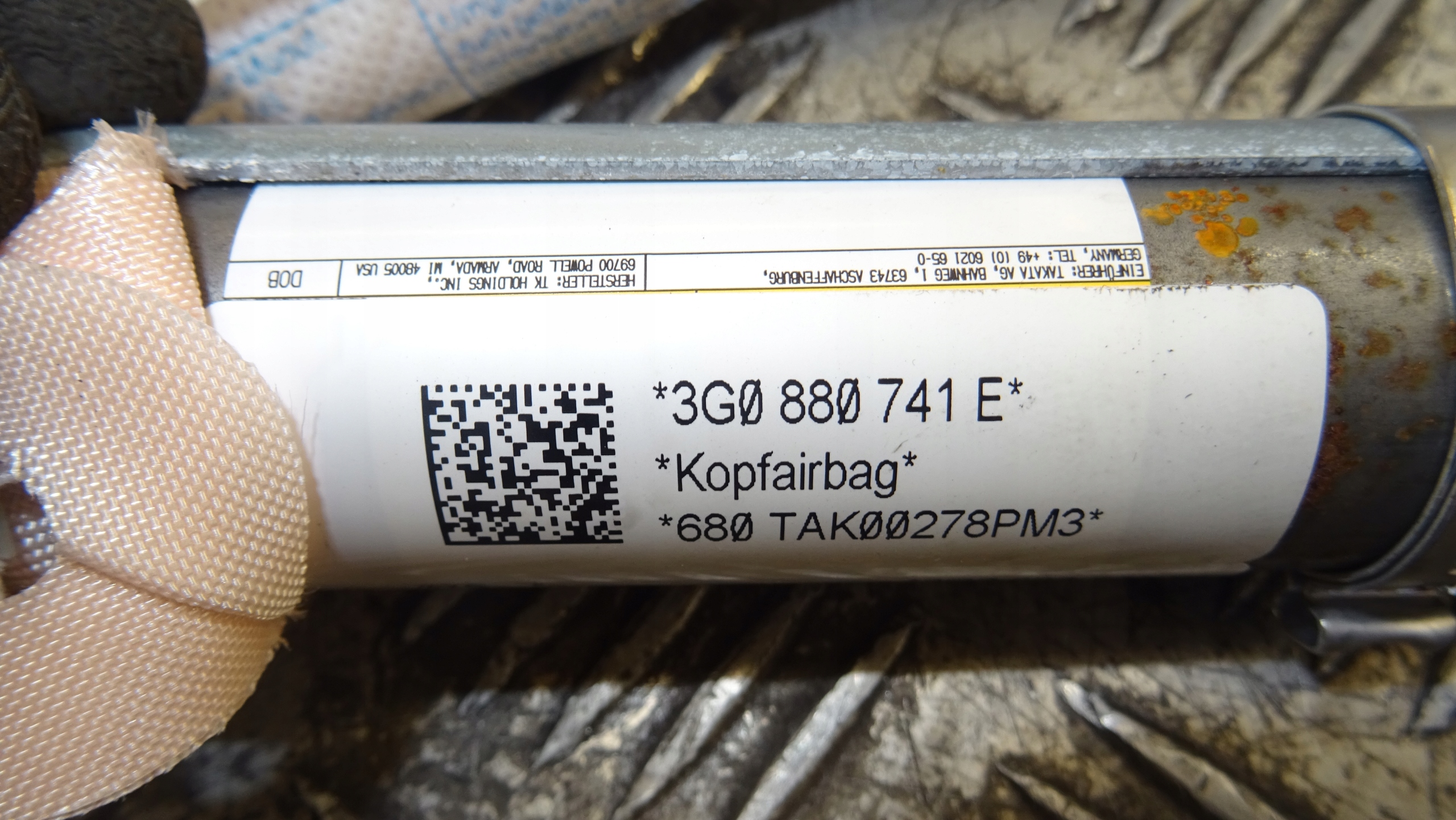 Dachvorhang Airbag links Volkswagen OE 3G0880741E