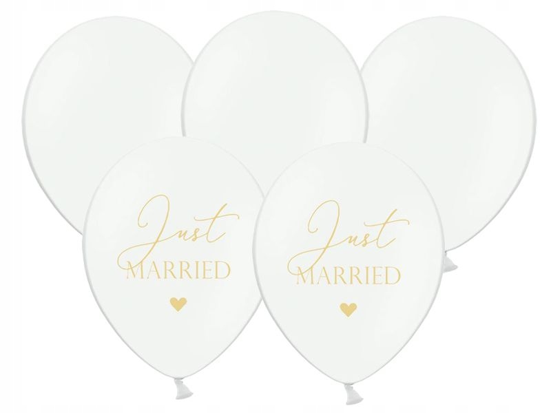 

Balony Ślubne Bukiet Balonów Just Married 5szt