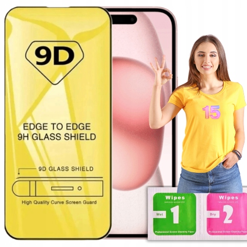 ETUI DO IPHONE 15 CASE + SZKŁO 9H WZMACNIANE 360°CLEAR + UCHWYT RING ZESTAW Typ plecki