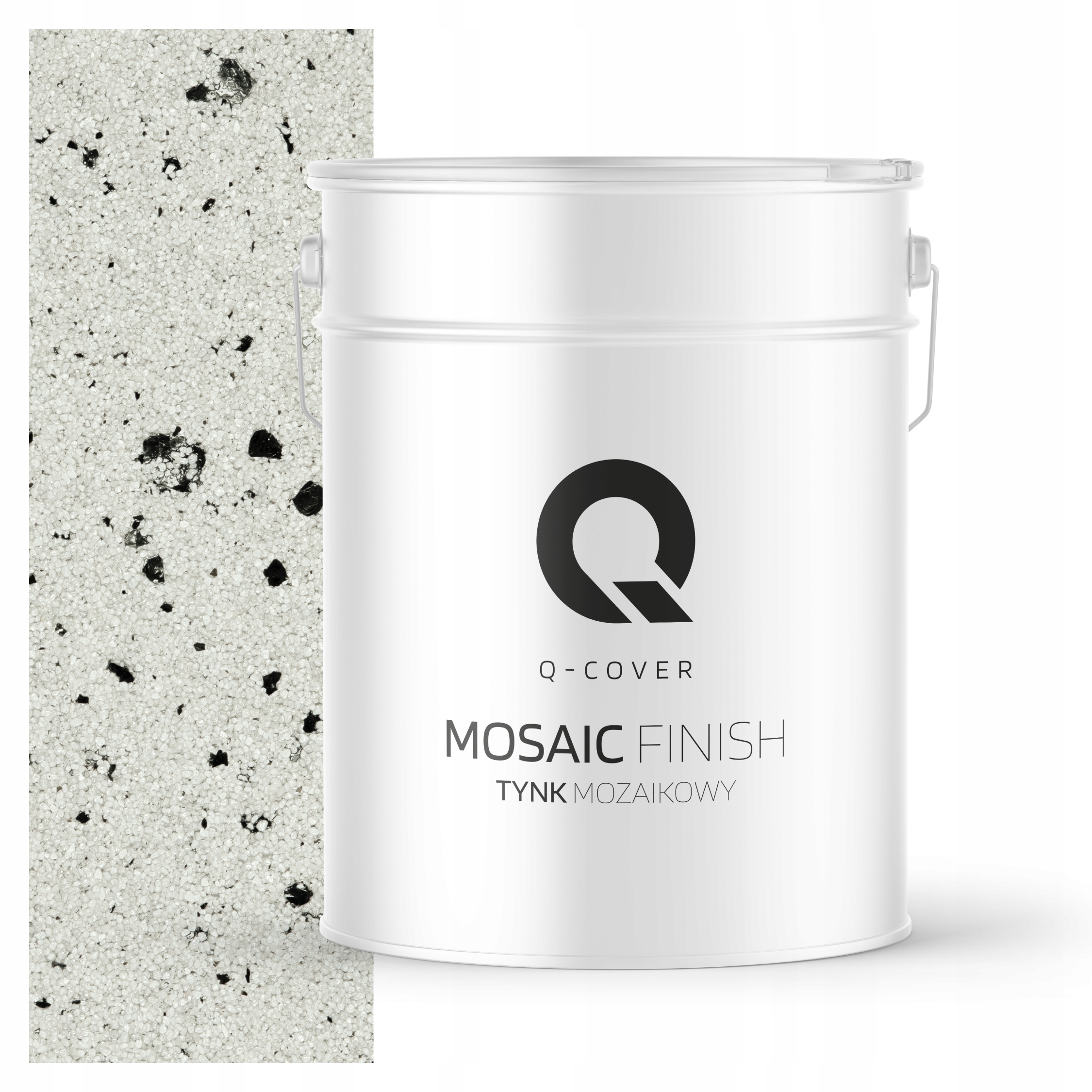 Mozaiková Omítka Mozaika 12,5 Kg Bílá S Černou Slídou M02 Ozdobná Prémiová Slída