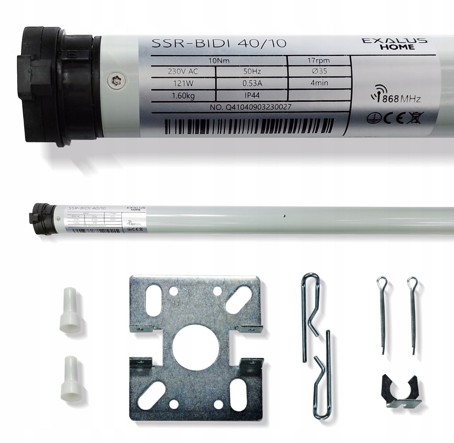 Rádio-drôtový Motor Exalus Ssr-bidi fi 60 mm 20 Nm Smart Home Diaľkový Ovládač