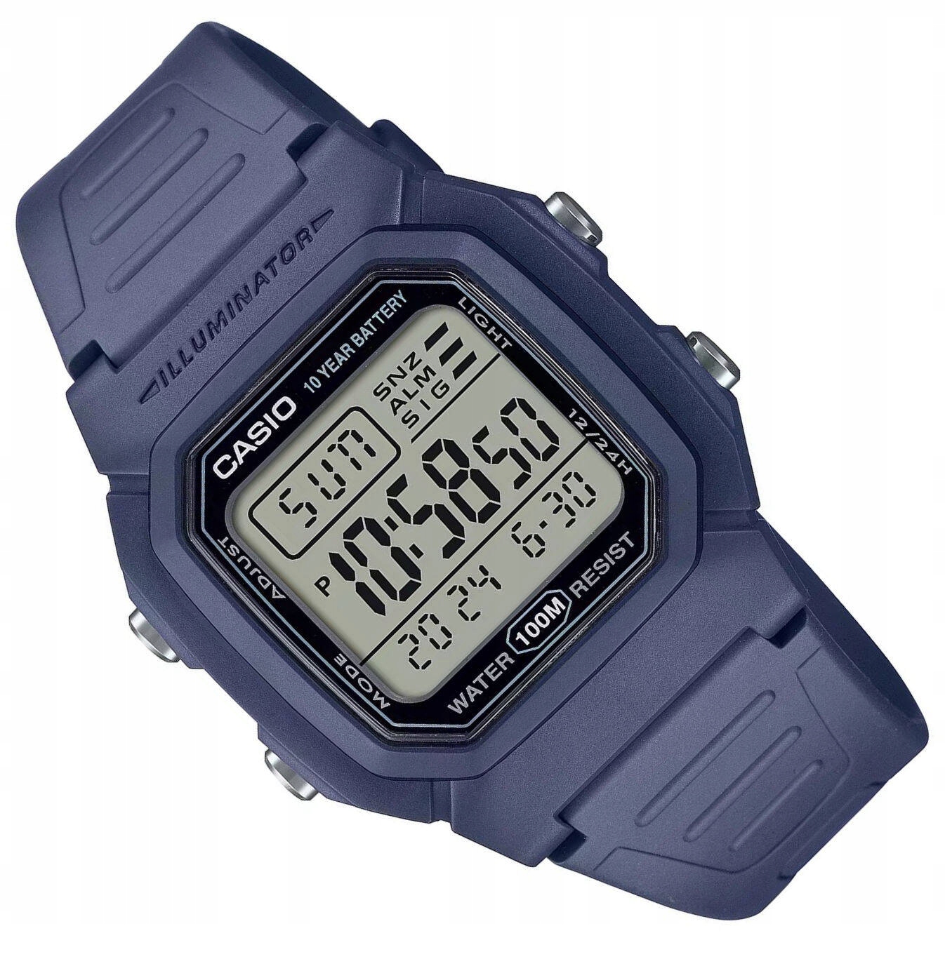 Modré Sportovní Mládežnické Vodotěsné Hodinky Casio W-800H -2AVES