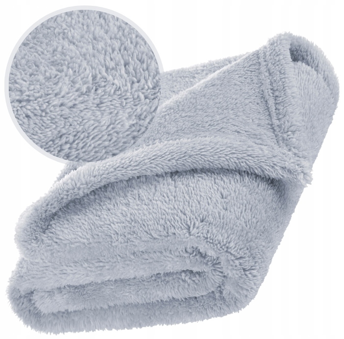 KOCYK POLAROWY NIEMOWLĘCY 80x100 CM BOCIOLAND BARDZO MIĘKKI I CIEPŁY SZARY