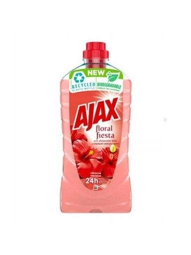 Levně 5X Ajax Floral Fiesta Univerzální tekutina Ibišek 1 l