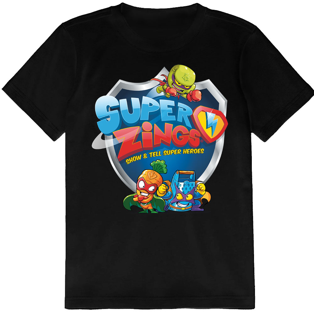 ZESTAW 3W1 KOSZULKA DLA DZIECI TATUAŻE NAKLEJKI SUPER ZINGS 116 JAKOŚĆ Rozmiar XS