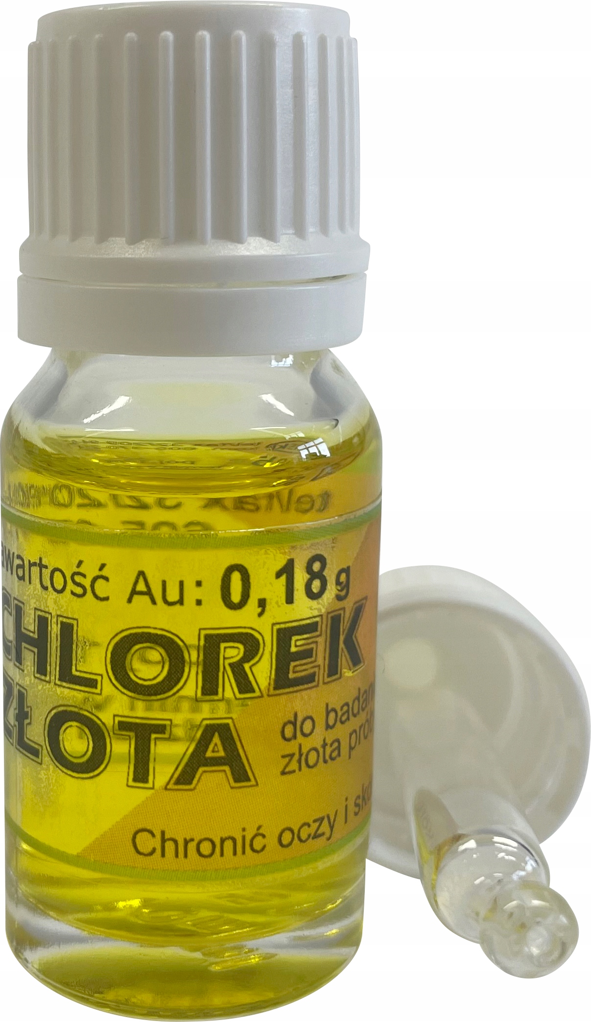 Chlorid zlatý, zkušební kapalina na zlato 0,18 Au