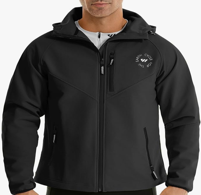 Kurtka rowerowa Wulibike Męska Wodoodporna Termo Fleece Czarna XXL