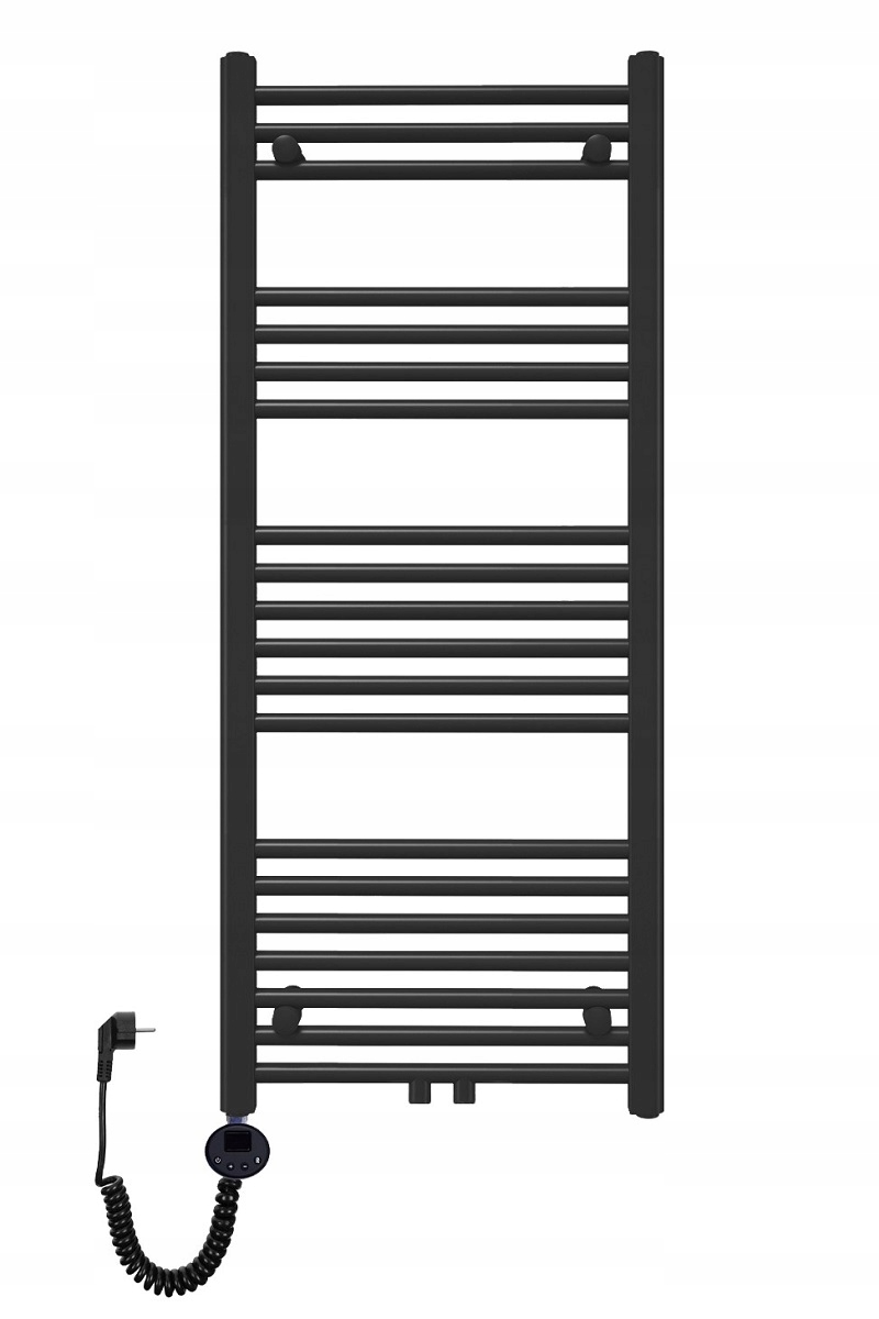 Grzejnik łazienkowy drabinkowy elektryczny Trm 1200x500 600W czarny