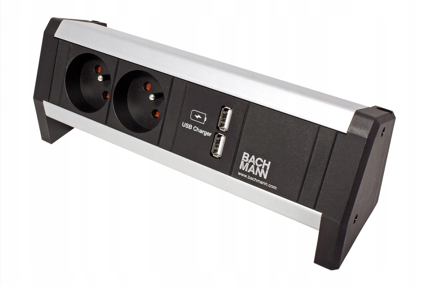 Bachmann Systém Desk 1, 2x zásuvka Cz, zdroj 15W (2x Usb A) (902.068)