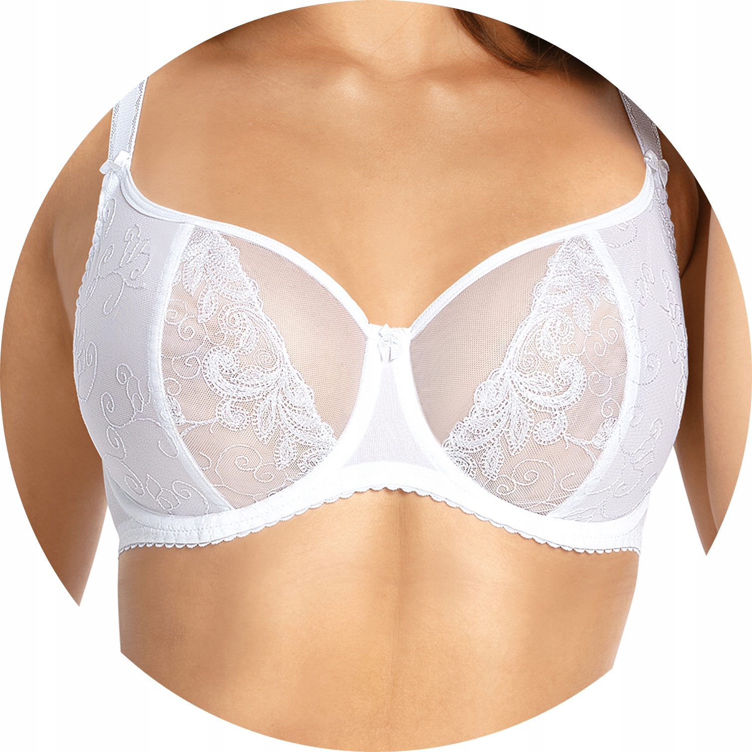 Gaia 1026 Ada Biustonosz Miękki biały 85F