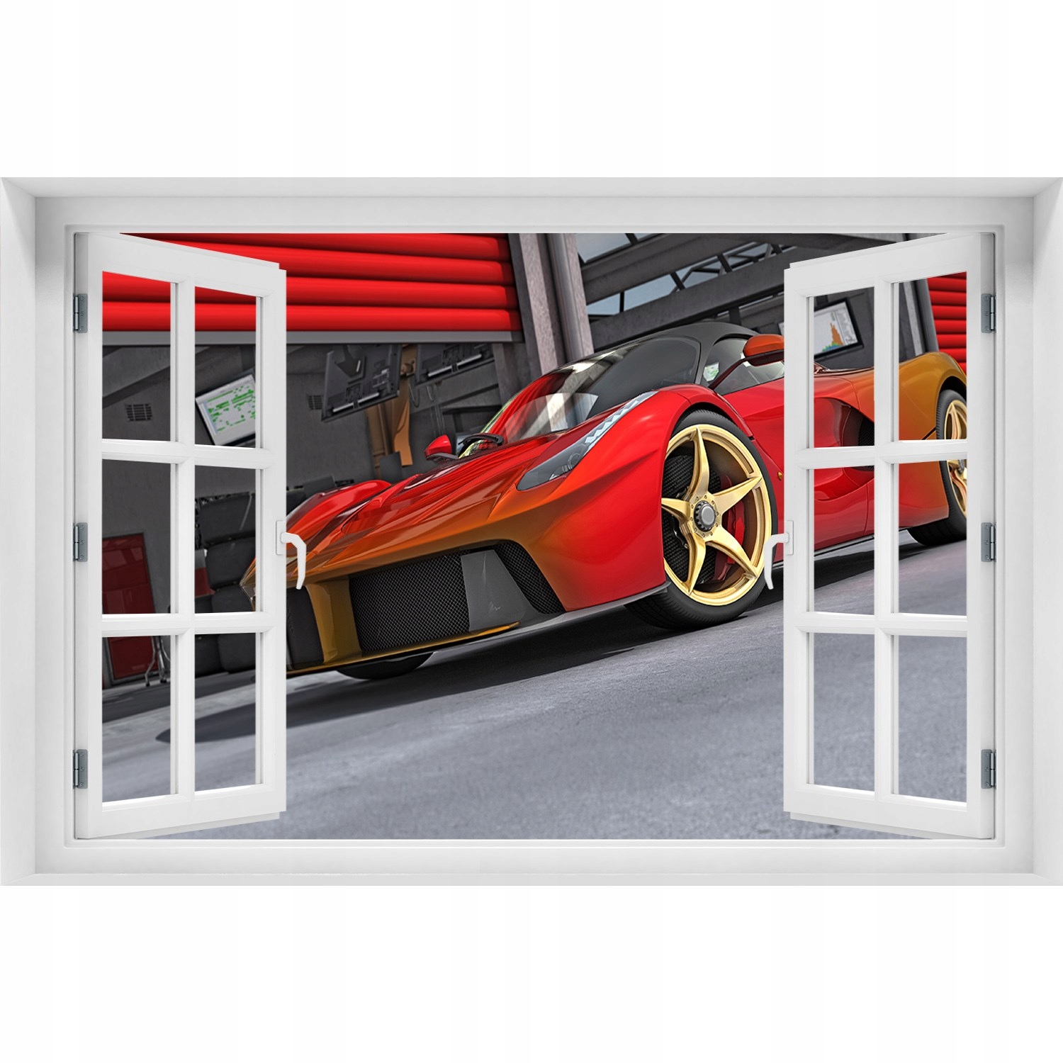 

Foto zdjęcie Naklejka na ścianę Wyścigówka 120x80