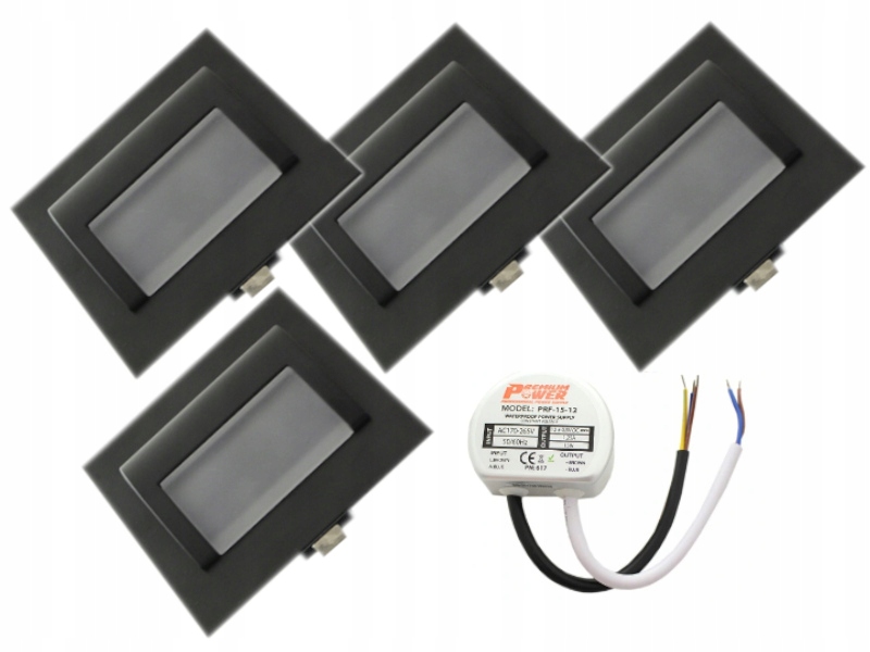 Set Halogenový schodišťový Led 4x napájecí zdroj