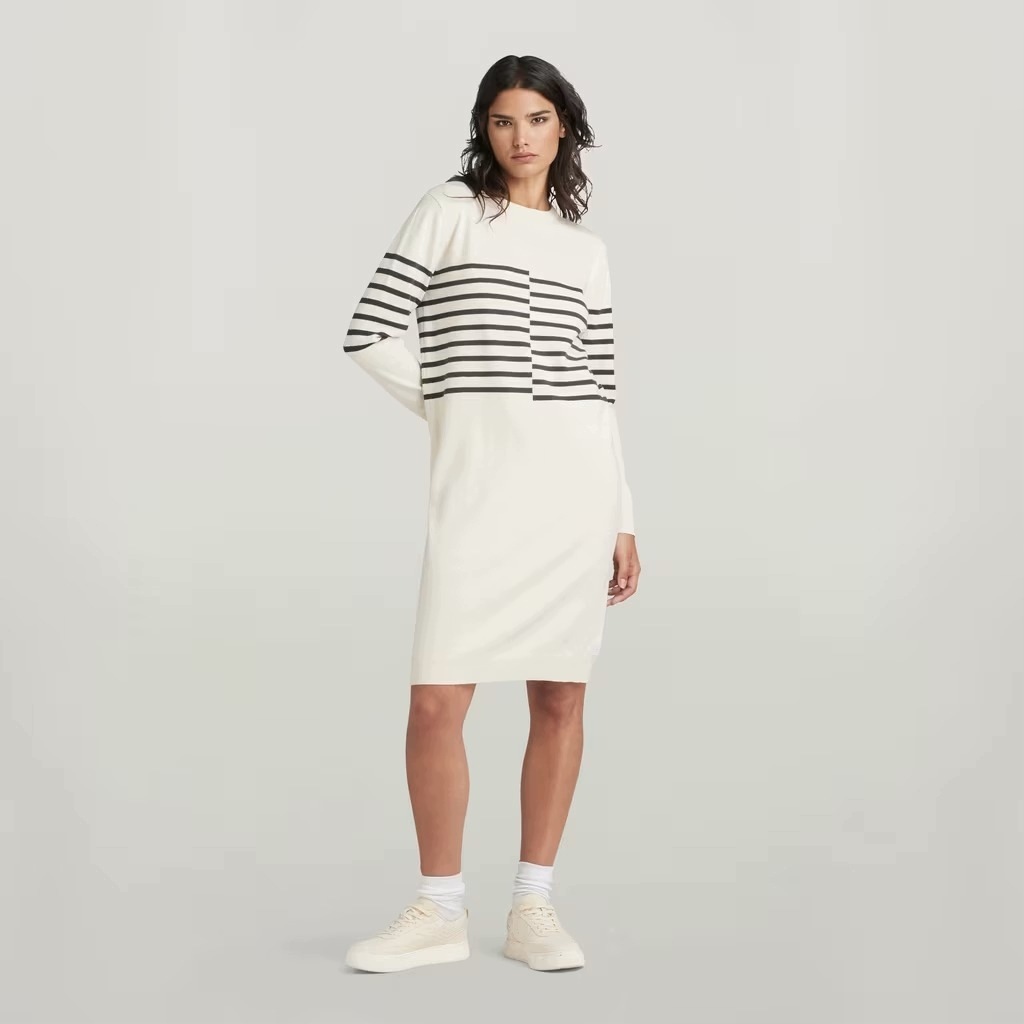 G-star Raw Šaty Z Bavlny A Vlny M 7FA
