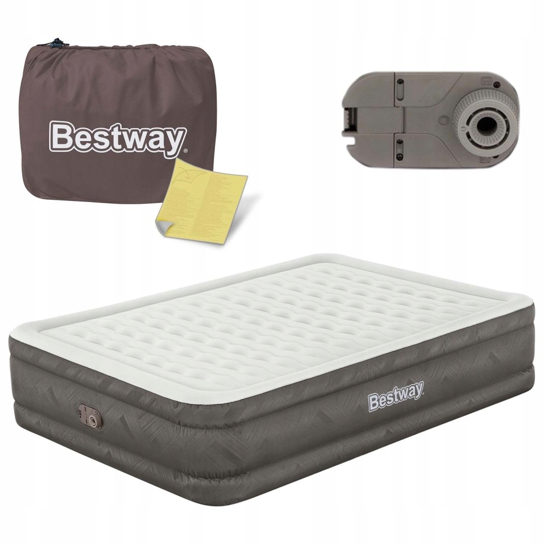Materac dmuchany 203x152x46 cm z wbudowaną pompką elektryczną Bestway 69050