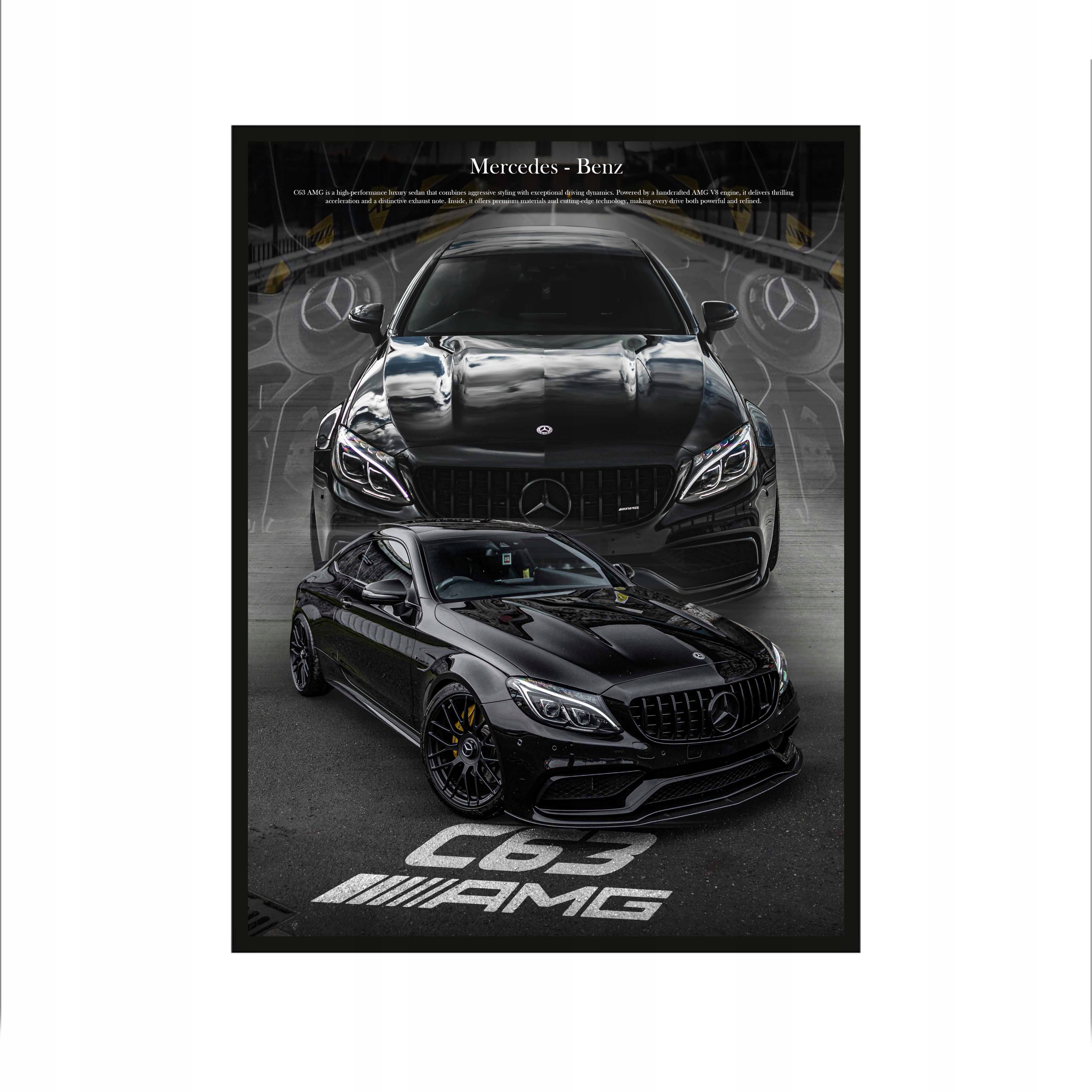 Obraz na ścianę fan Mercedes C63 Amg Black