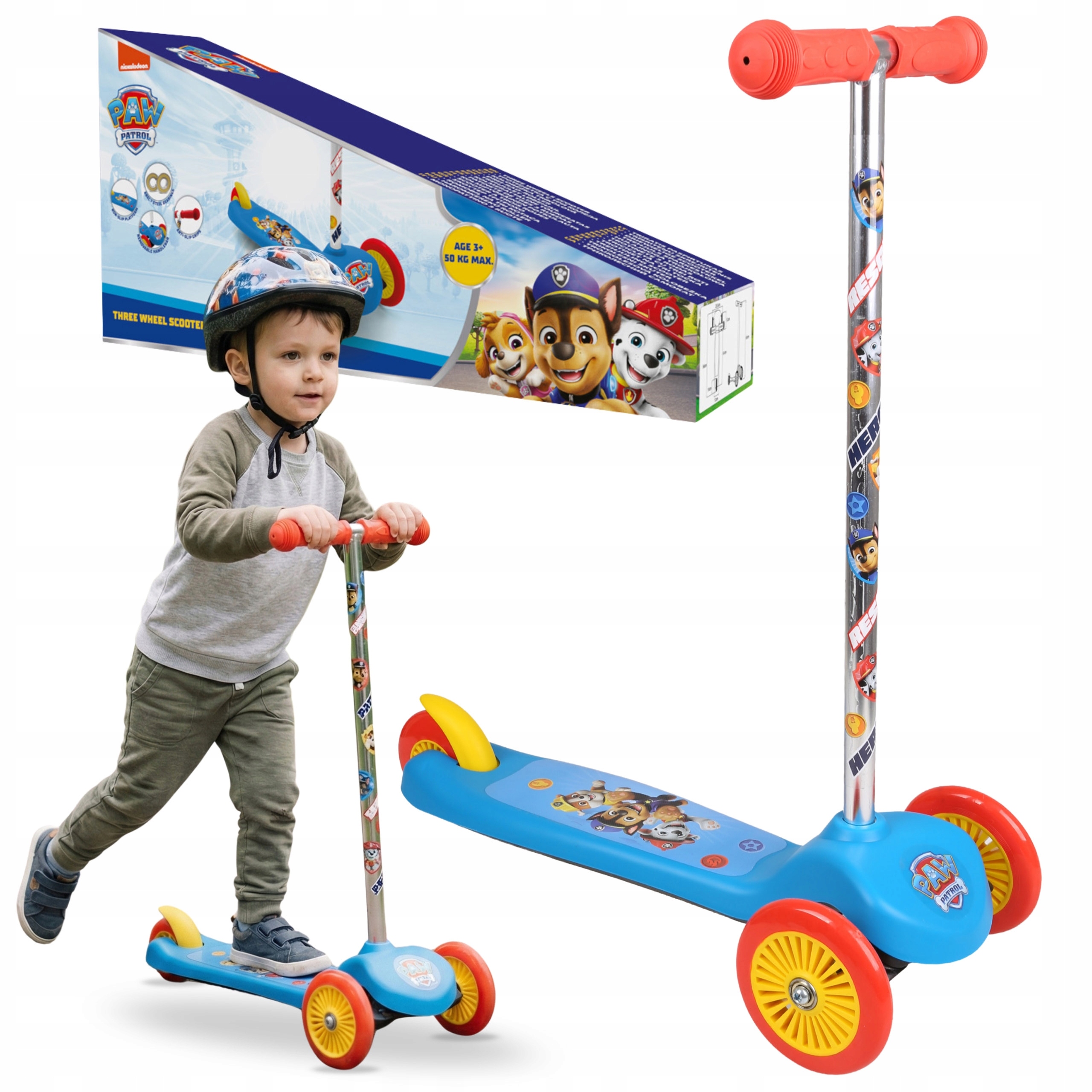 Psi Patrol Hulajnoga trójkołowa dla dzieci Balansowa Składana do 20 kg