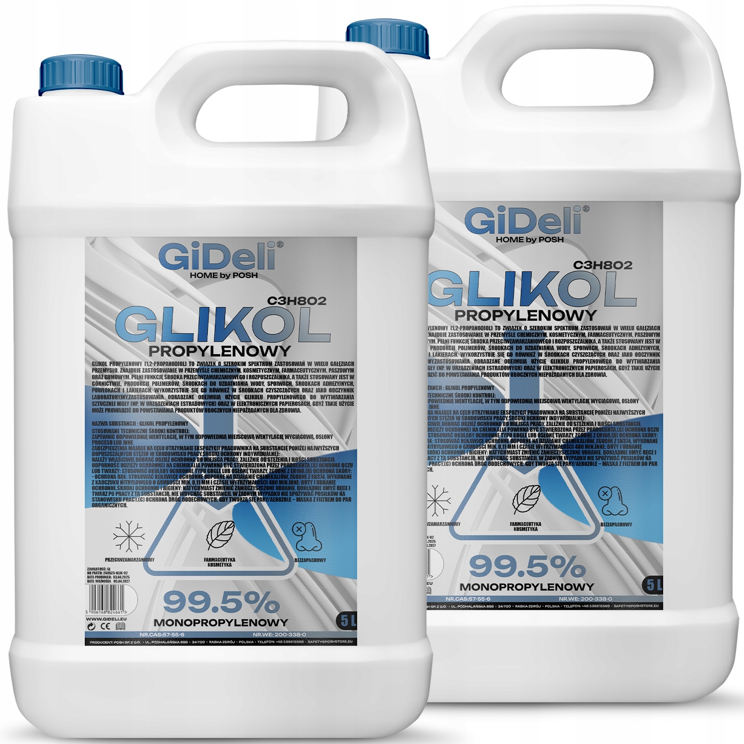Glikol Propylenowy Farmaceutyczny 99,5% 2x 5L GiDeli