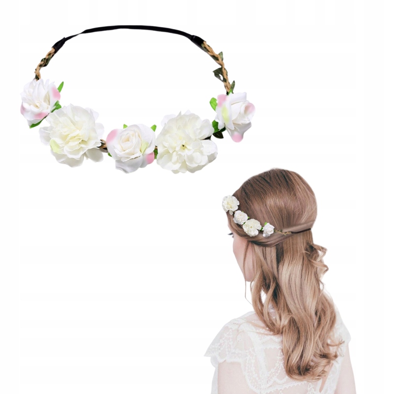 

Wianek Na Głowę Komunijny Białe Kwiaty Komunia