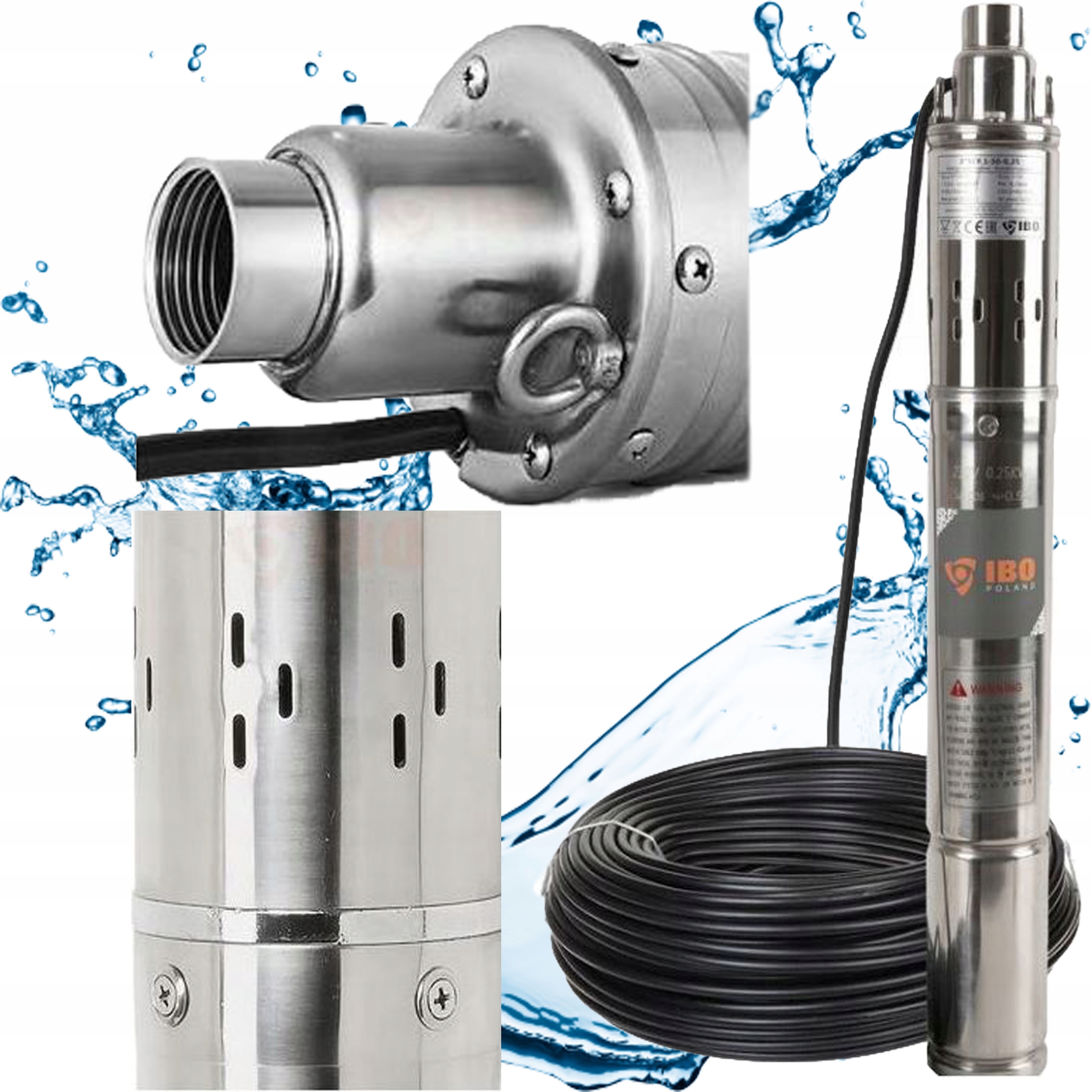 Pompa Głębinowa śrubowa Ibo 3,5 Scr 1,8-50-0,5 550W 40L/min