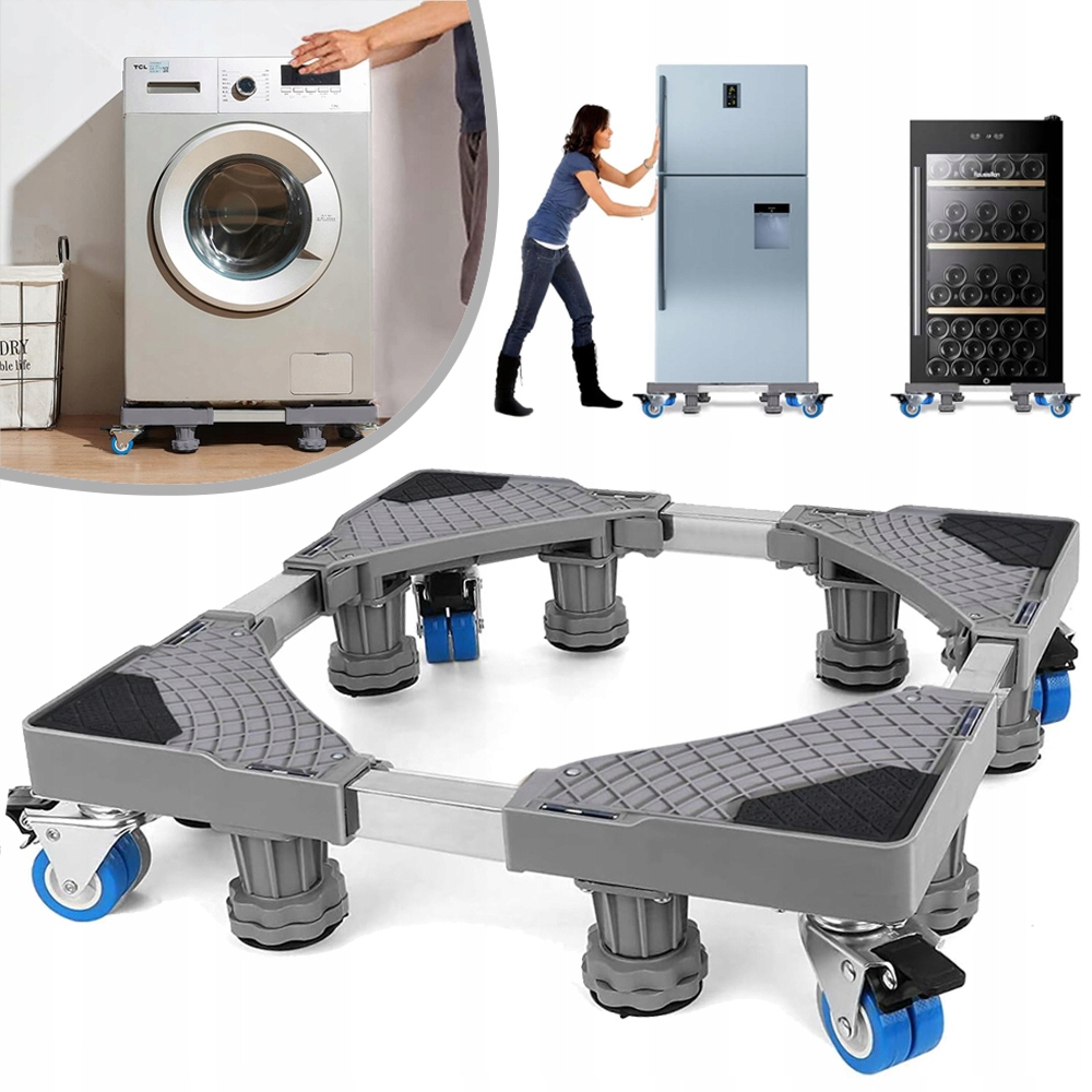 Podstawa Do Pralki, Stojak Na Pralkę, Przenośna Podstawa Do Lodówki, Szara