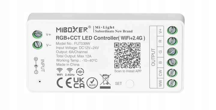 

Sterownik FUT039W Milight Rgb Cct WiFi Blue Tuya