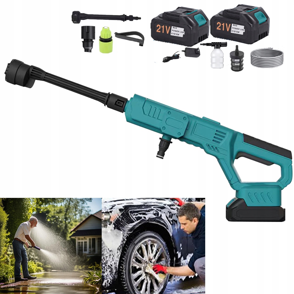 Akumulátorová Tlaková Myčka, Sada Na Čištění Zahradních Oken