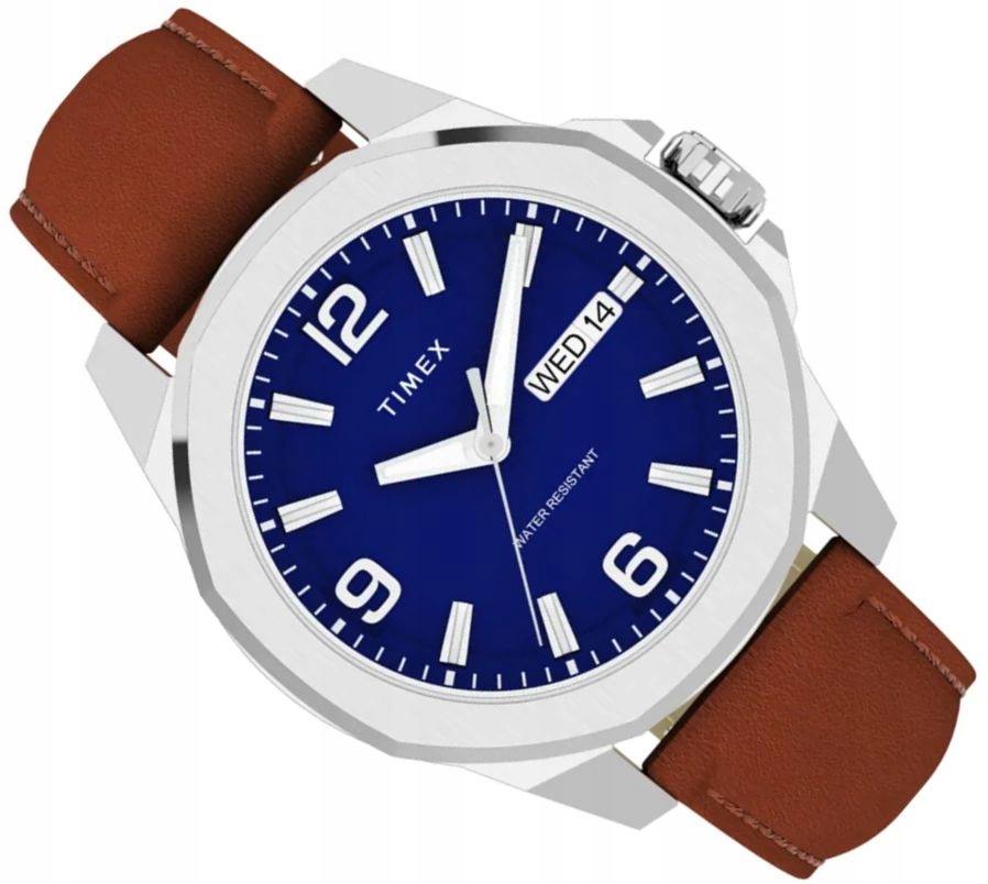 Módní Ležérní Pánské Hodinky Timex TW2W92800 Day-date Na Pásku Ø46mm +box