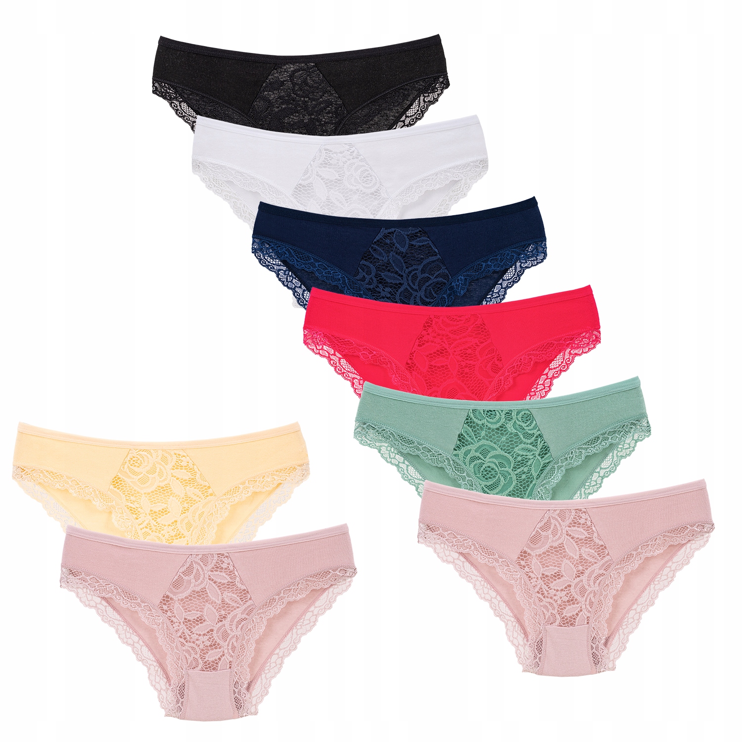 

8x Majtki Figi Damskie Bawełniane Rozmiar M