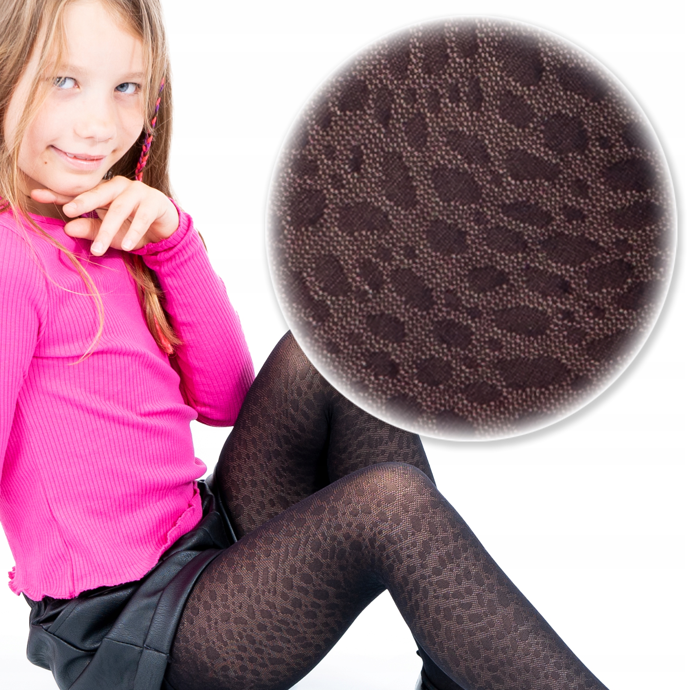 Rajstopy dziewczęce WZORZYSTE rajstopki ażurowe