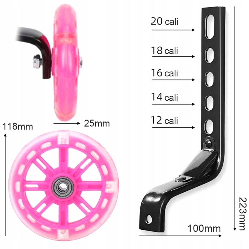 KÓŁKA KOŁA PODPOROWE BOCZNE DO ROWERU ROWERKA DZIECIĘCEGO NAUKI JAZDY Marka Nobo Kids